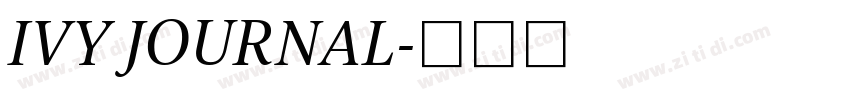 IVY JOURNAL字体转换
